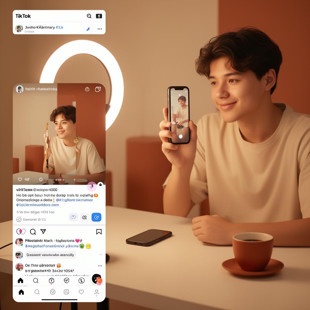 Creator filming a campaign post for their followers